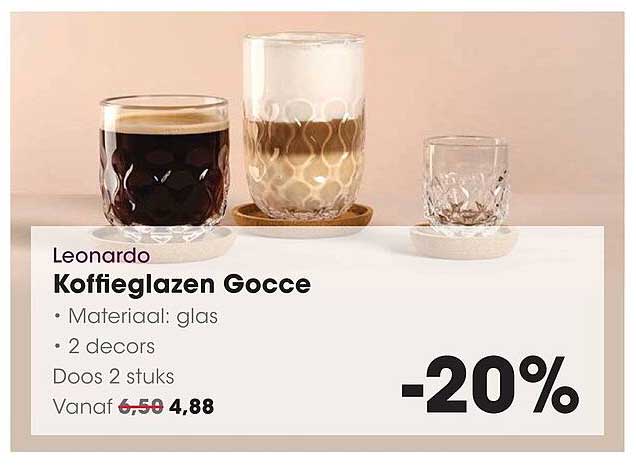 Leonardo Koffieglazen Gocce