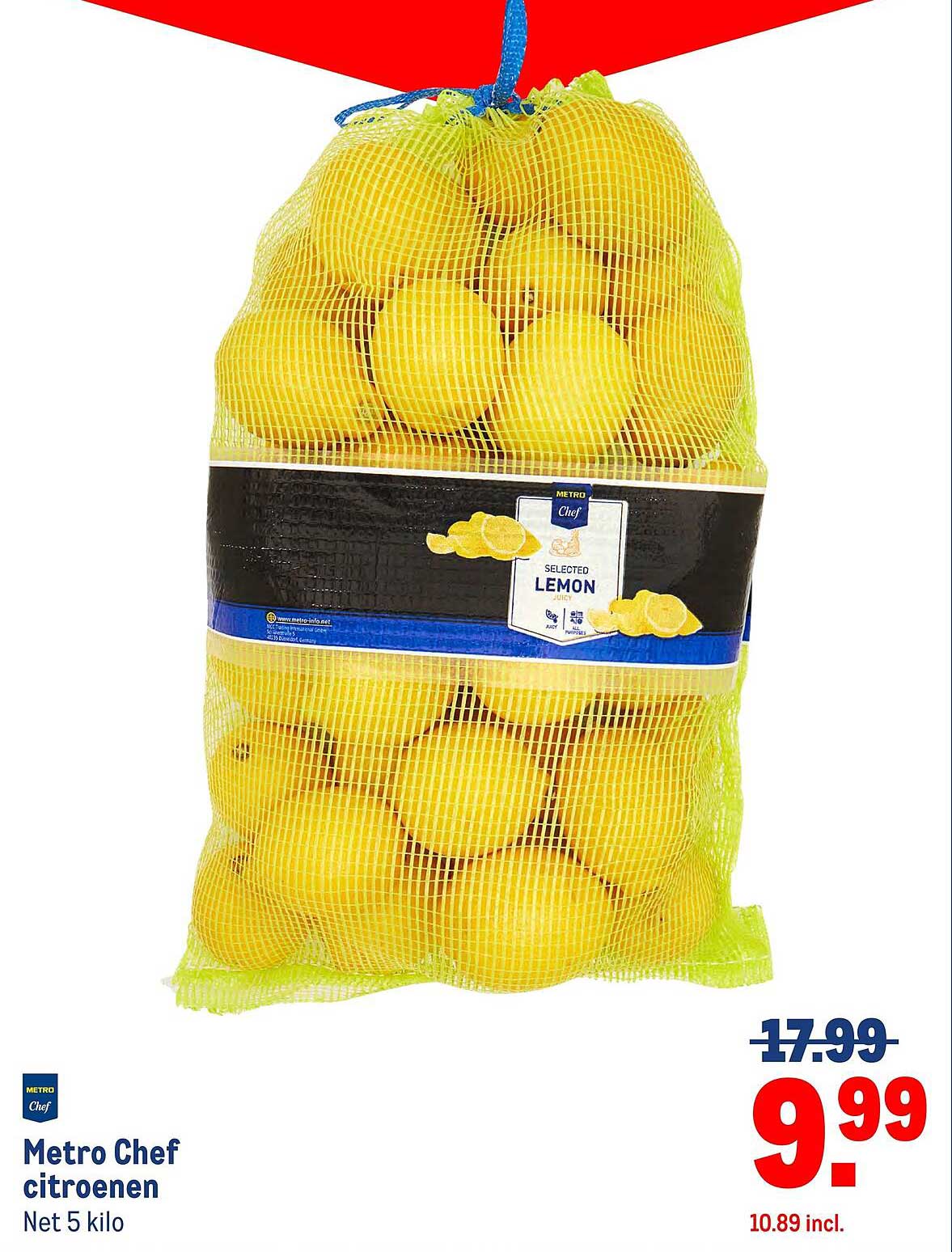 Metro Chef citroenen Net 5 kilo