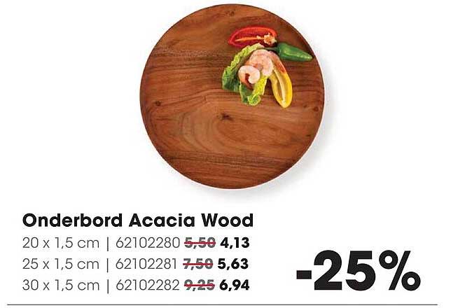 Onderbord Acacia Wood