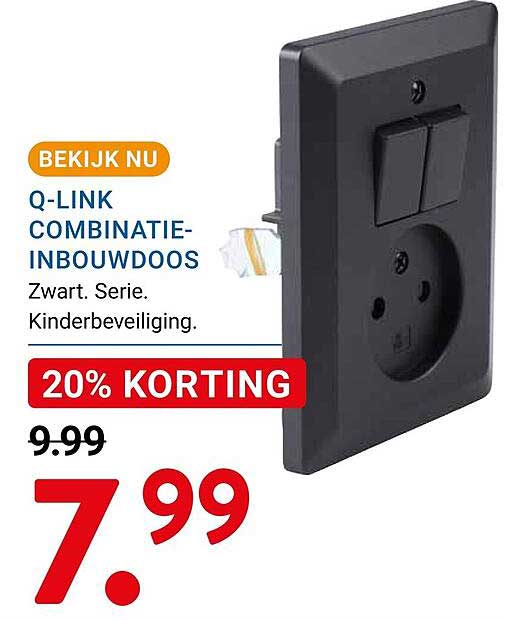 Q-LINK COMBINATIE-INBOUWDOOS 20% KORTING