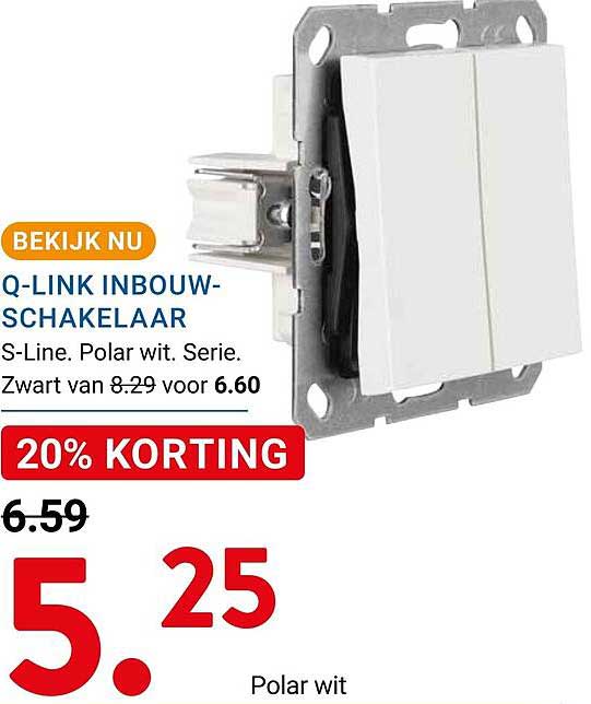 Q-LINK INBOUW-SCHAKELAAR