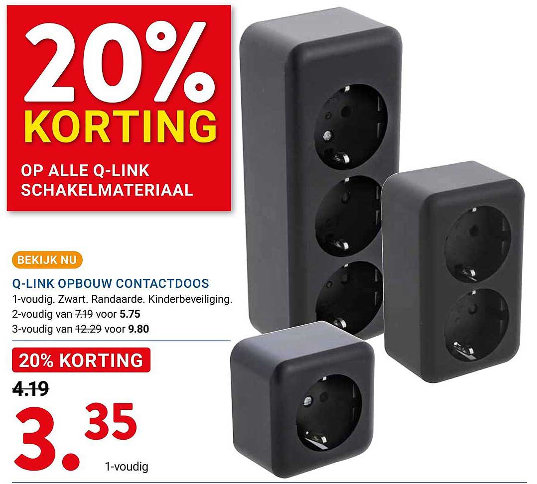Q-LINK OPBOUW CONTACTDOOS