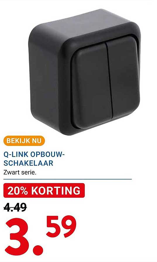Q-LINK OPBOUW-SCHAKELAAR