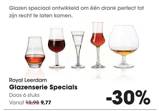 Royal Leerdam Glazenserie Specials