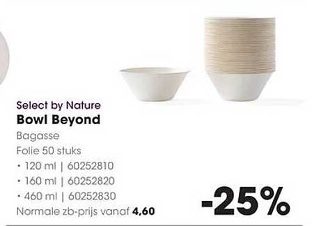 Select by Nature Bowl Beyond Bagasse Folie 50 stuks