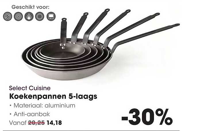 Select Cuisine Koekenpannen 5-laags