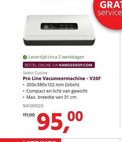 Select Cuisine Pro Line Vacumeermachine - V20F