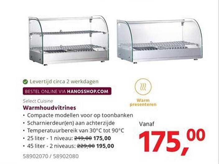 Select Cuisine Warmhoudvitrines