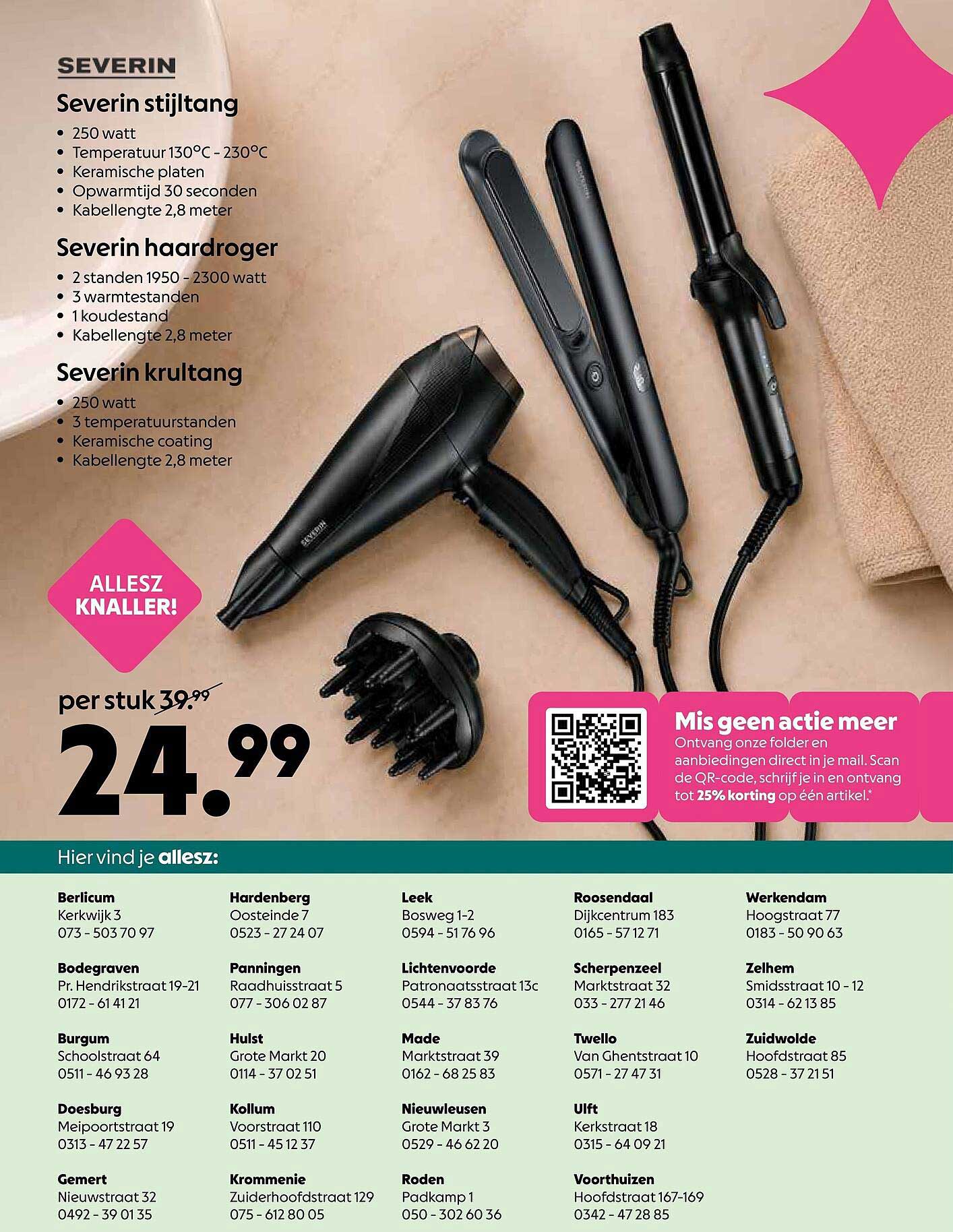 Severin stijltang / Severin haardroger / Severin krultang – AllesZ knaller!
