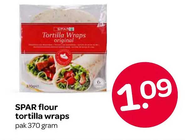 SPAR flour tortilla wraps