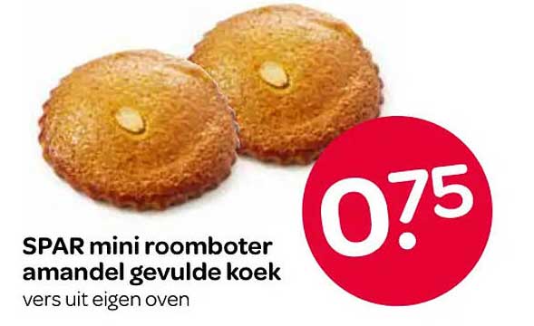 SPAR mini roomboter amandel gevulde koek vers uit eigen oven