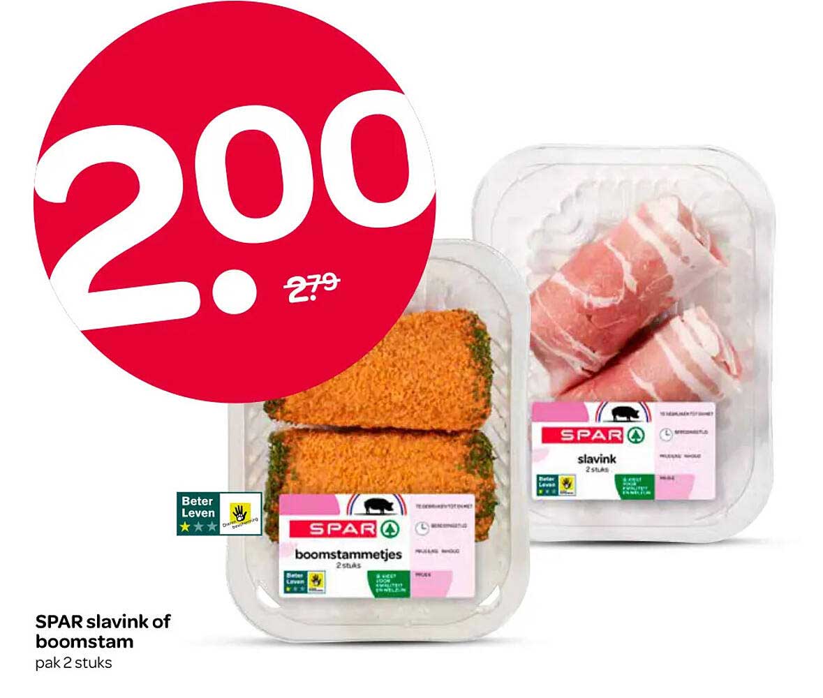 SPAR slavink of boomstam pak 2 stuks