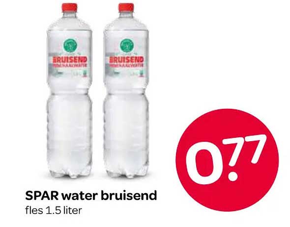 SPAR water bruisend fles 1.5 liter
