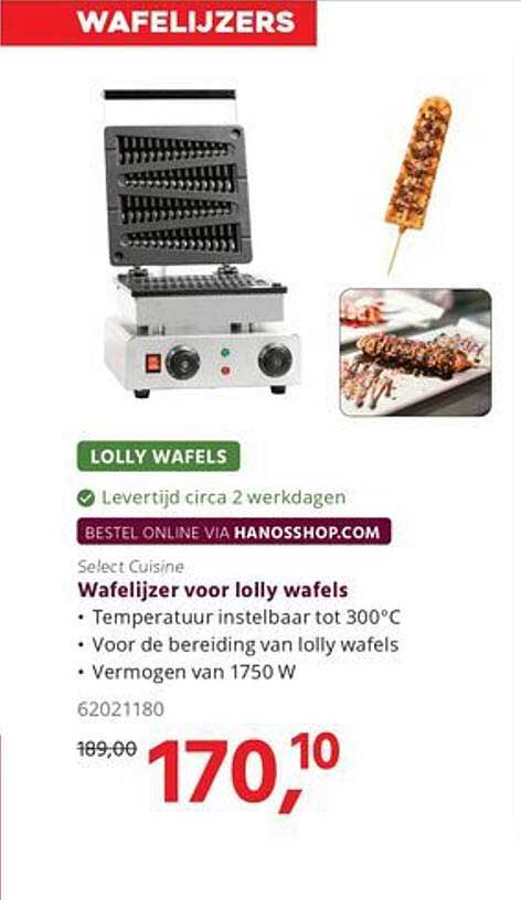 Wafelijzer voor lolly wafels