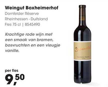 Weingut Boxheimerhof Dornfelder Réserve Rheinhessen - Duitsland Fles 75 cl | 8545490