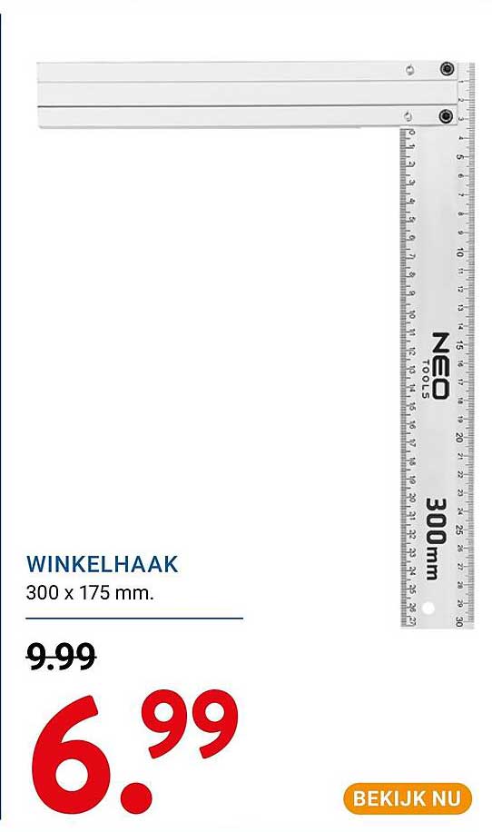 WINKELHAAK 300 x 175 mm.
