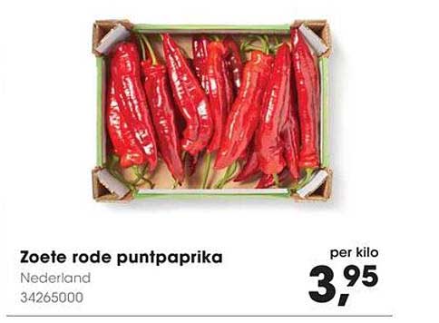 Zoete rode puntpaprika
