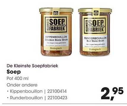 De Kleinste Soepfabriek Soep