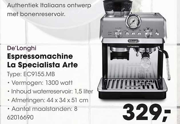 De'Longhi Espressomachine La Specialista Arte