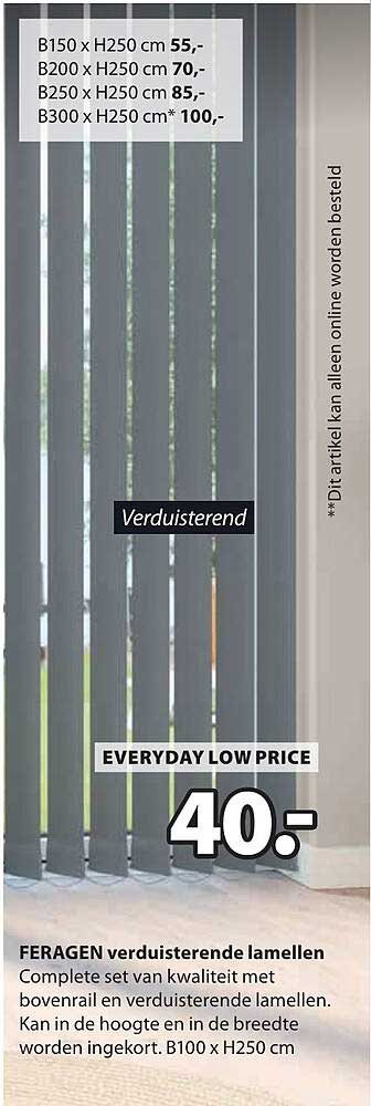 FERAGEN verduisterende lamellen