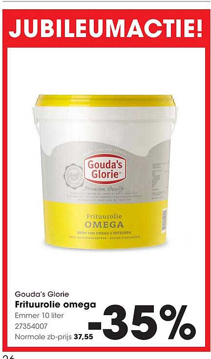 Gouda's Glorie Frituurolie omega Emmer 10 liter