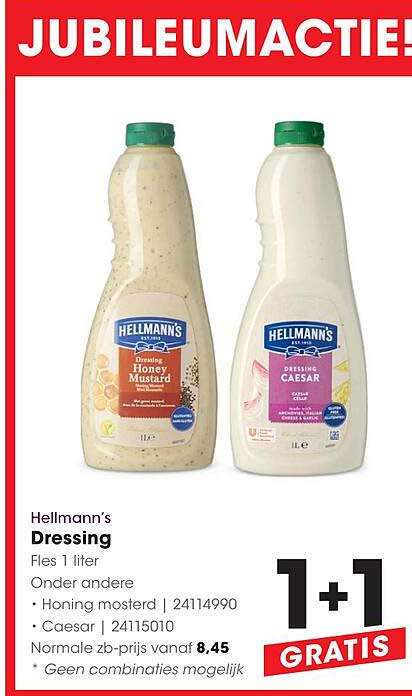 Hellmann’s Dressing 1 liter - 1+1 GRATIS