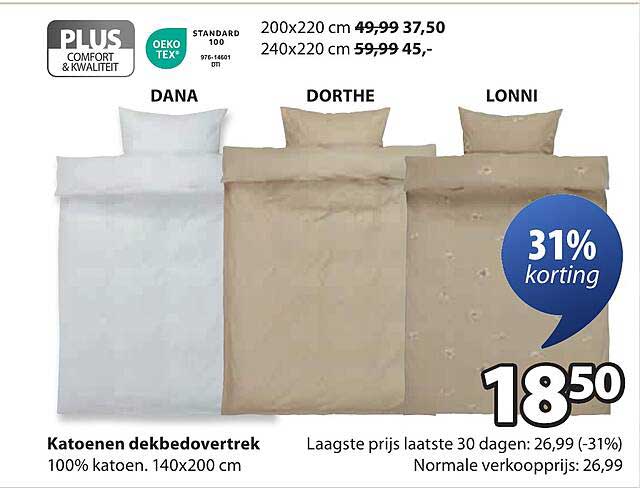 Katoenen dekbedovertrek