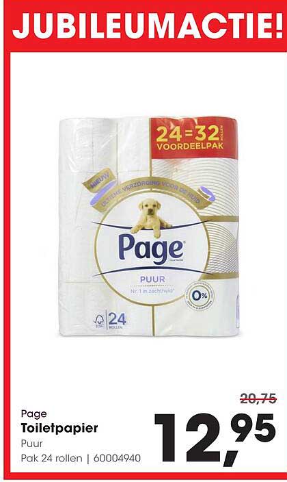 Page Toiletpapier Puur Pak 24 rollen