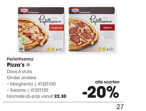 Perfettissima Pizza’s - Doos 6 stuks