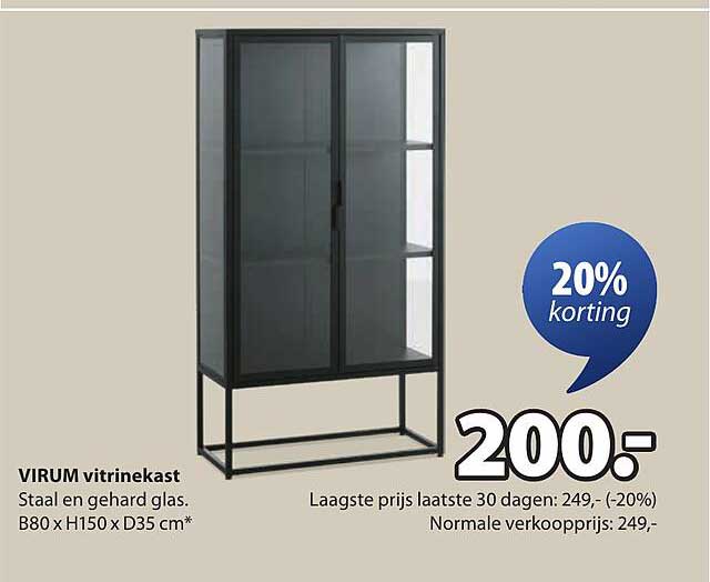 VIRUM vitrinekast