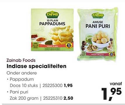 Zainab Foods Indiase specialiteiten