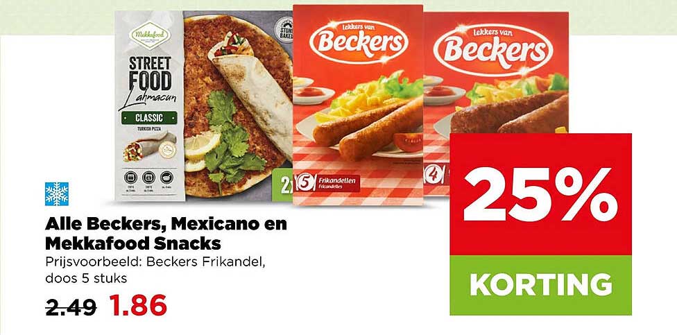 Alle Beckers, Mexicano en Mekkatofood Snacks 25% KORTING
