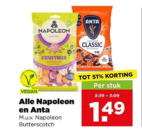 Alle Napoleon en Anta TOT 51% KORTING