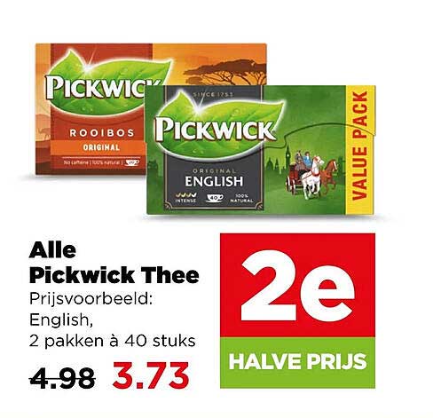 Alle Pickwick Thee 2e halve prijs