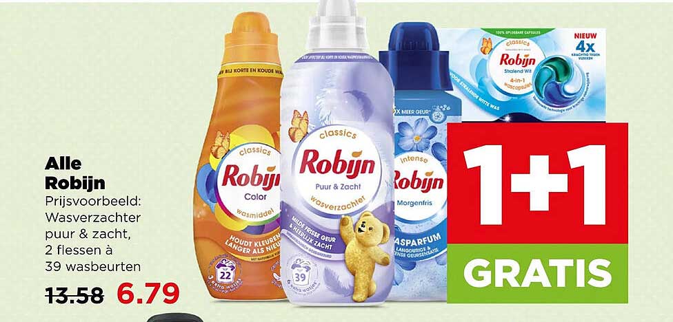 Alle Robijn 1+1 GRATIS