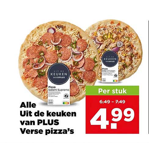 Alle Uit de keuken van PLUS Verse pizza's