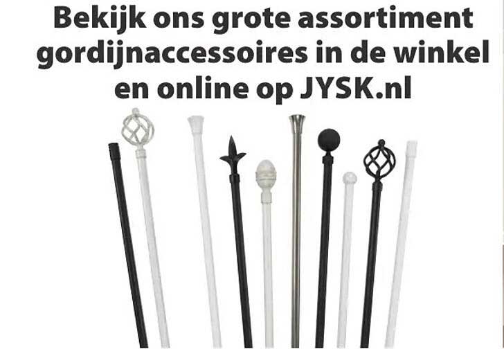 Bekijk ons grote assortiment gordijnaccessoires in de winkel en online op JYSK.nl