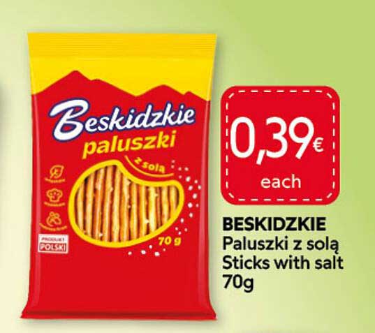 Beskidzkie Paluszki z solą Sticks with salt 70g
