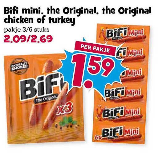 Bifi mini, the Original, the Original chicken of turkey