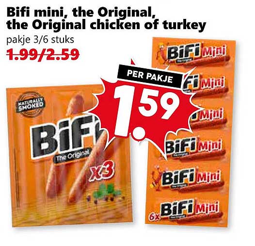 Bifi mini, the Original, the Original chicken of turkey