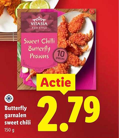 Butterfly garnalen sweet chili 150 g Actie