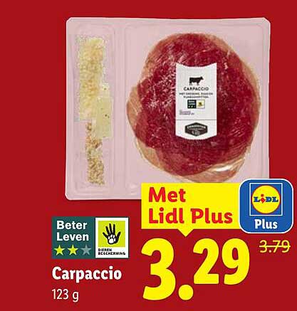 Carpaccio 123 g Met Lidl Plus