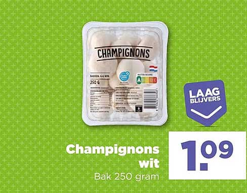 Champignons wit Bak 250 gram