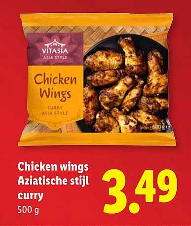 Chicken wings Aziatische stijl curry