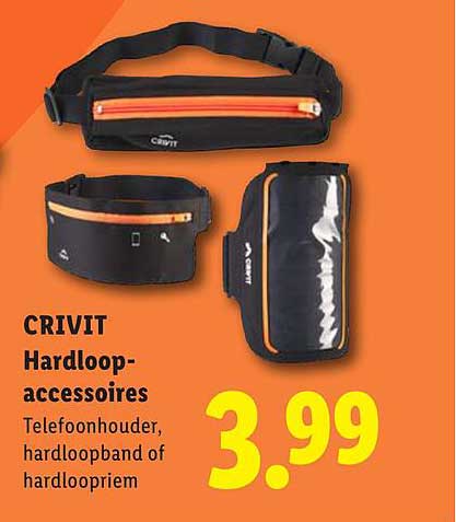 CRIVIT Hardloop-accessoires Telefoonhouder, hardloopband of hardloopriem