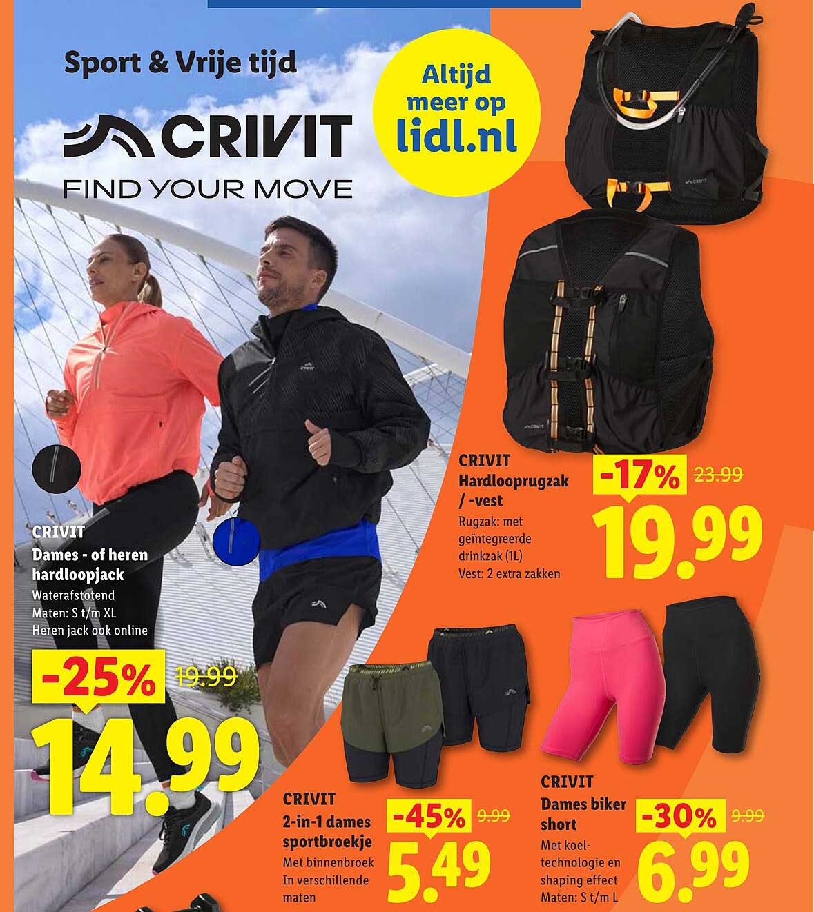 CRIVIT Heren- of dames hardloopjack