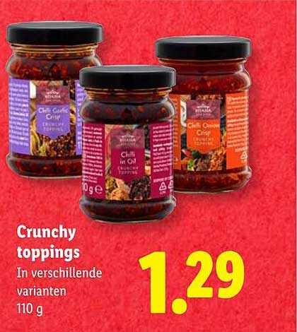 Crunchy toppings In verschillende varianten 110 g