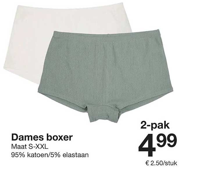 Dames boxer 2-pak