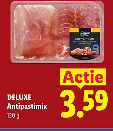 DELUXE Antipastimix 120 g Actie