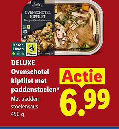 DELUXE Ovenschotel kipfilet met paddenstoelen*
